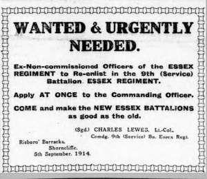 9th Essex Recruiting poster