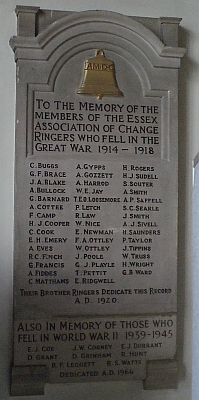 Essex Bellringers Memorial
